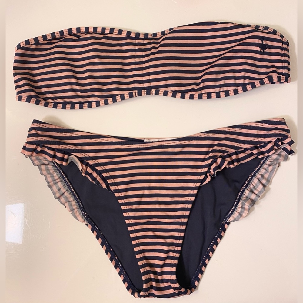 Gilly Hicks Pink and Blue Striped Bikini